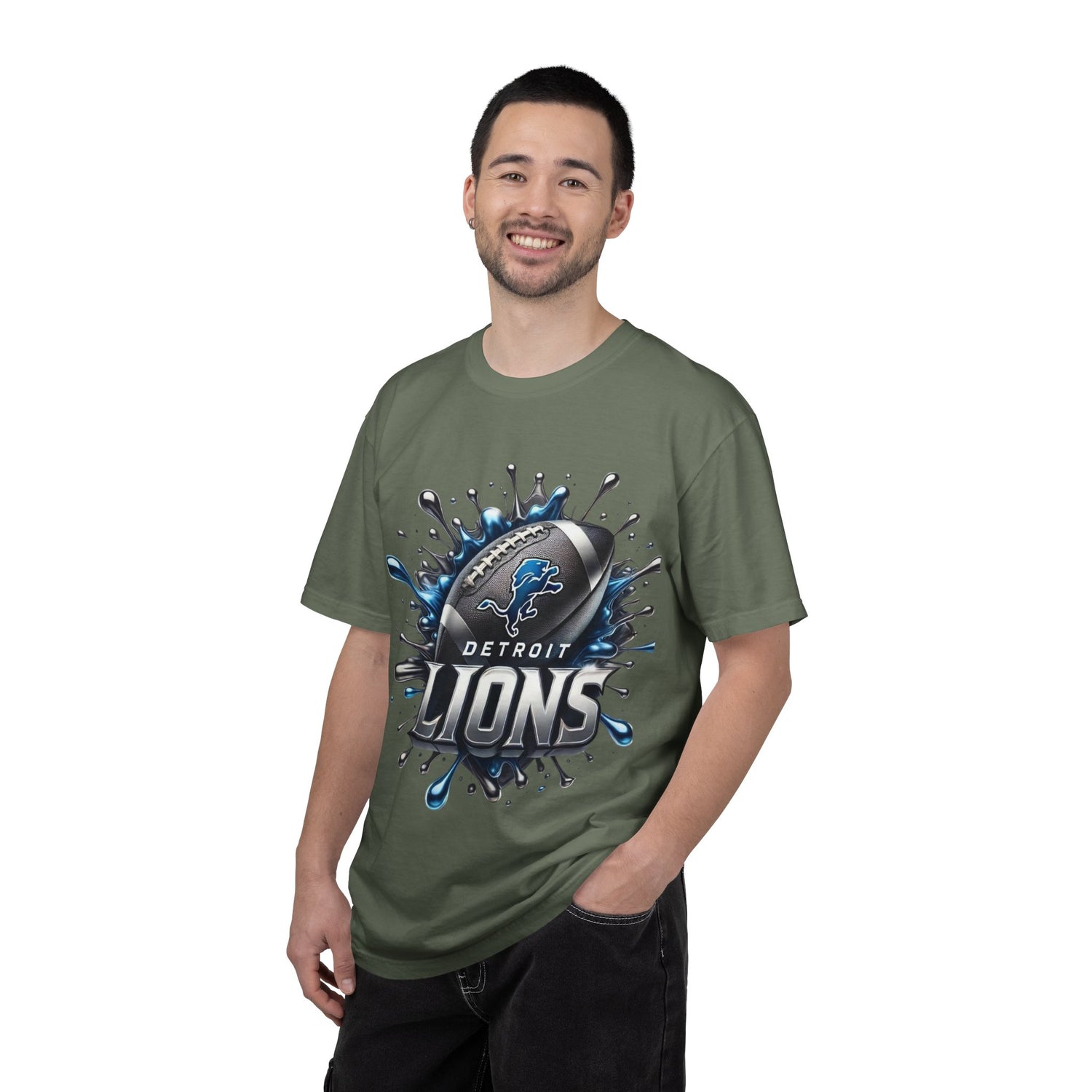 Detroit Lions Football Splash T-Shirt