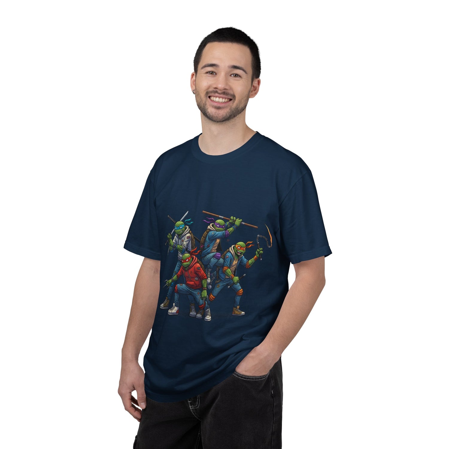Ninja Turtle Trio T-Shirt | Retro Comic Heroes, Action Pose