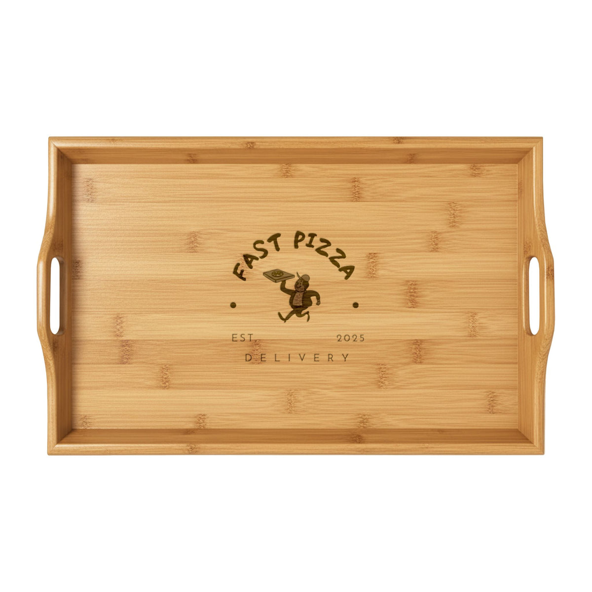 Engraved Bamboo Serving Tray — &