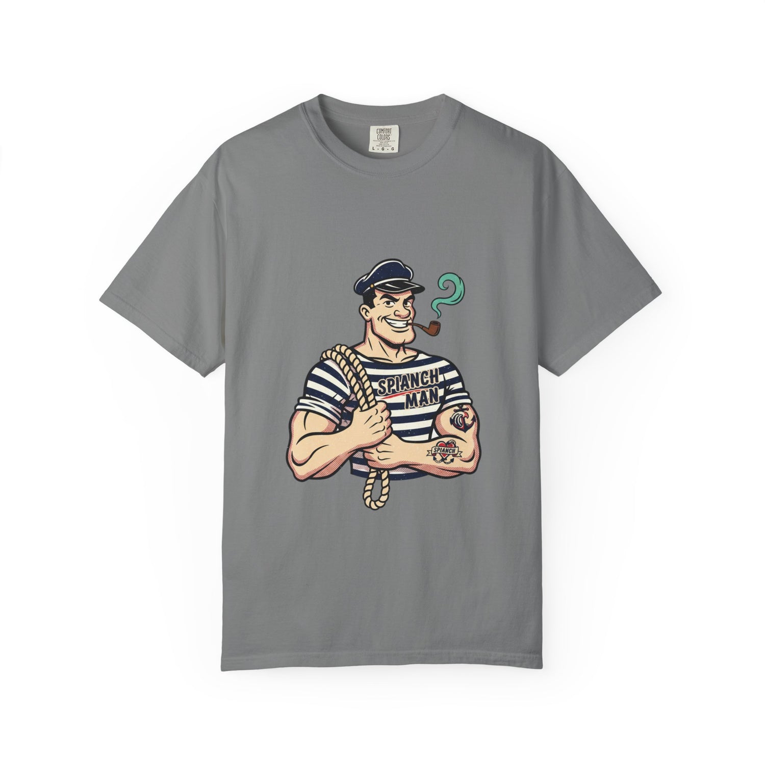 Vintage Sailor Cartoon with Pipe T-shirt | Seafarer Graphic Tee