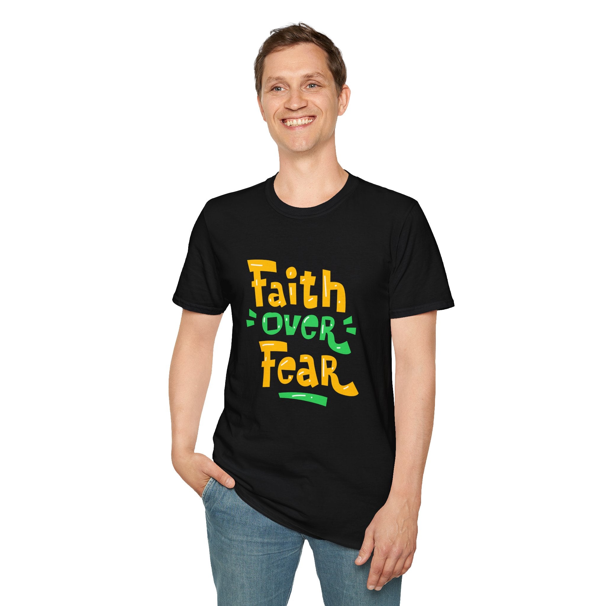 Faith Over Fear Unisex Softstyle T-Shirt - Inspirational Graphic Tee