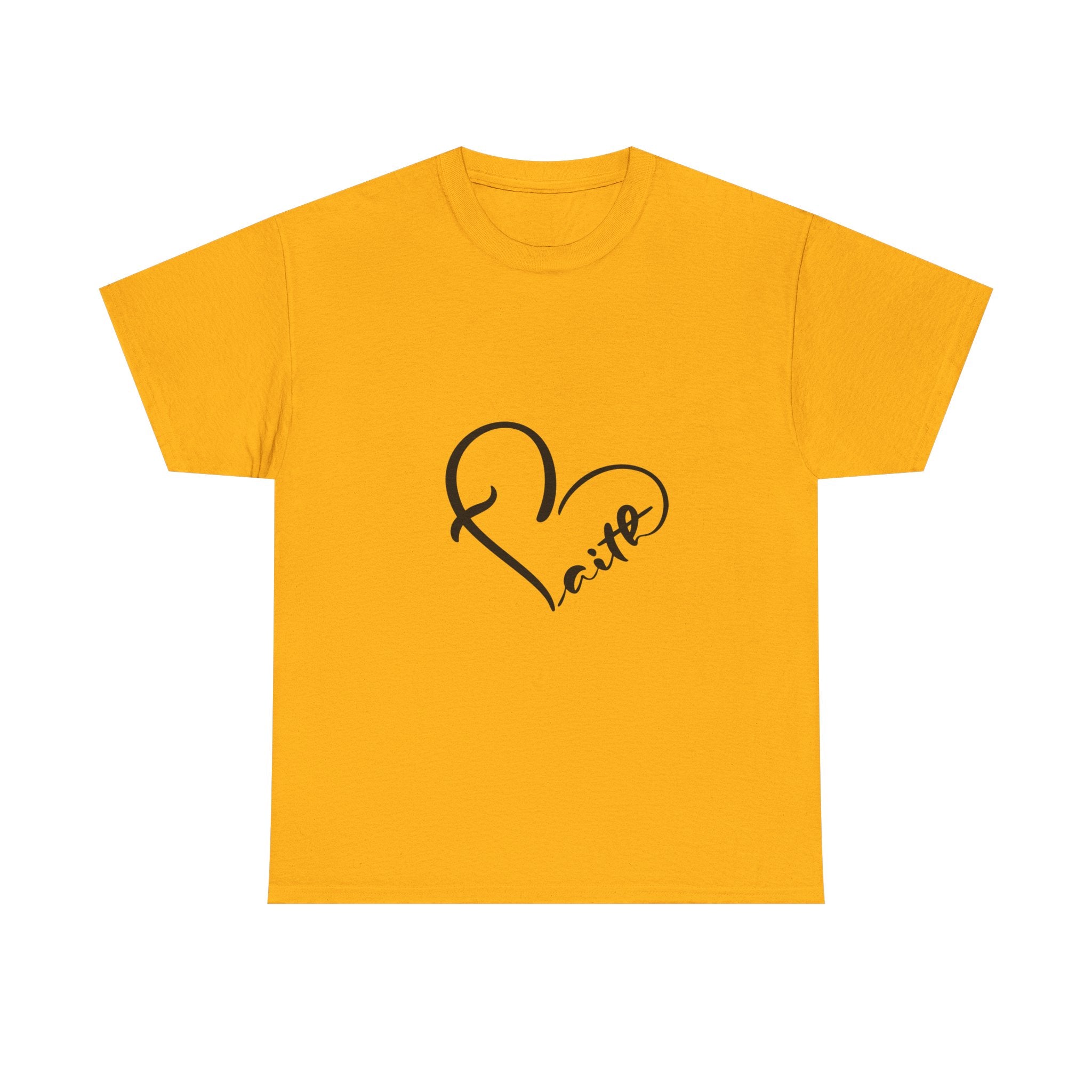 Unisex Heavy Cotton Tee - Stylish Heart Design for Love Enthusiasts