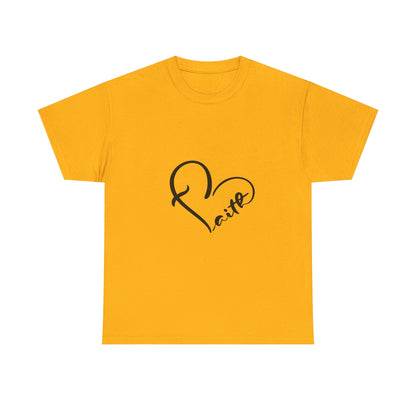 Unisex Heavy Cotton Tee - Stylish Heart Design for Love Enthusiasts