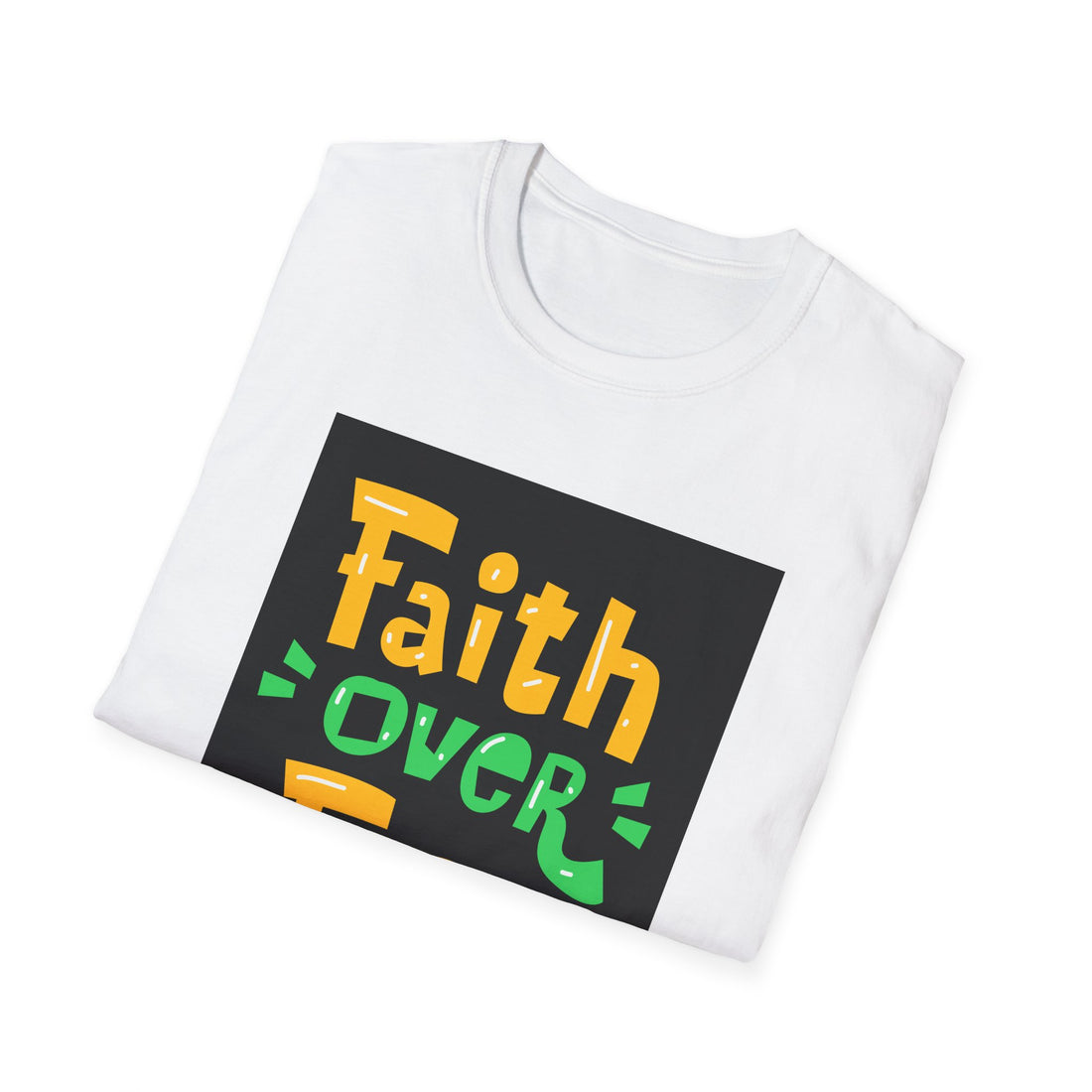 Faith Over Fear Unisex Softstyle T-Shirt - Inspirational Graphic Tee