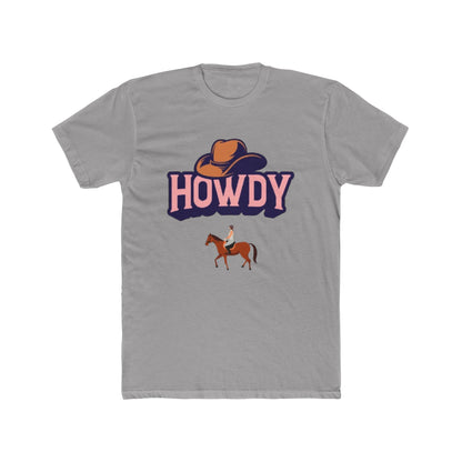 Howdy Cowboy Unisex Cotton Crew Tee – Fun Western Shirt, Soft Cotton Gift