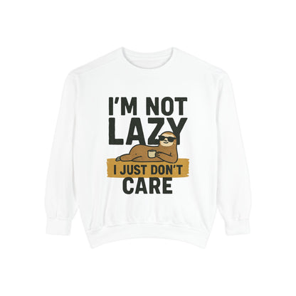 Lazy Sloth Sweatshirt - Relaxed Fit, Cozy Lounge Wear, Gift for Sloth Lovers, Funny Statement Apparel, Perfect for Relaxation Days
