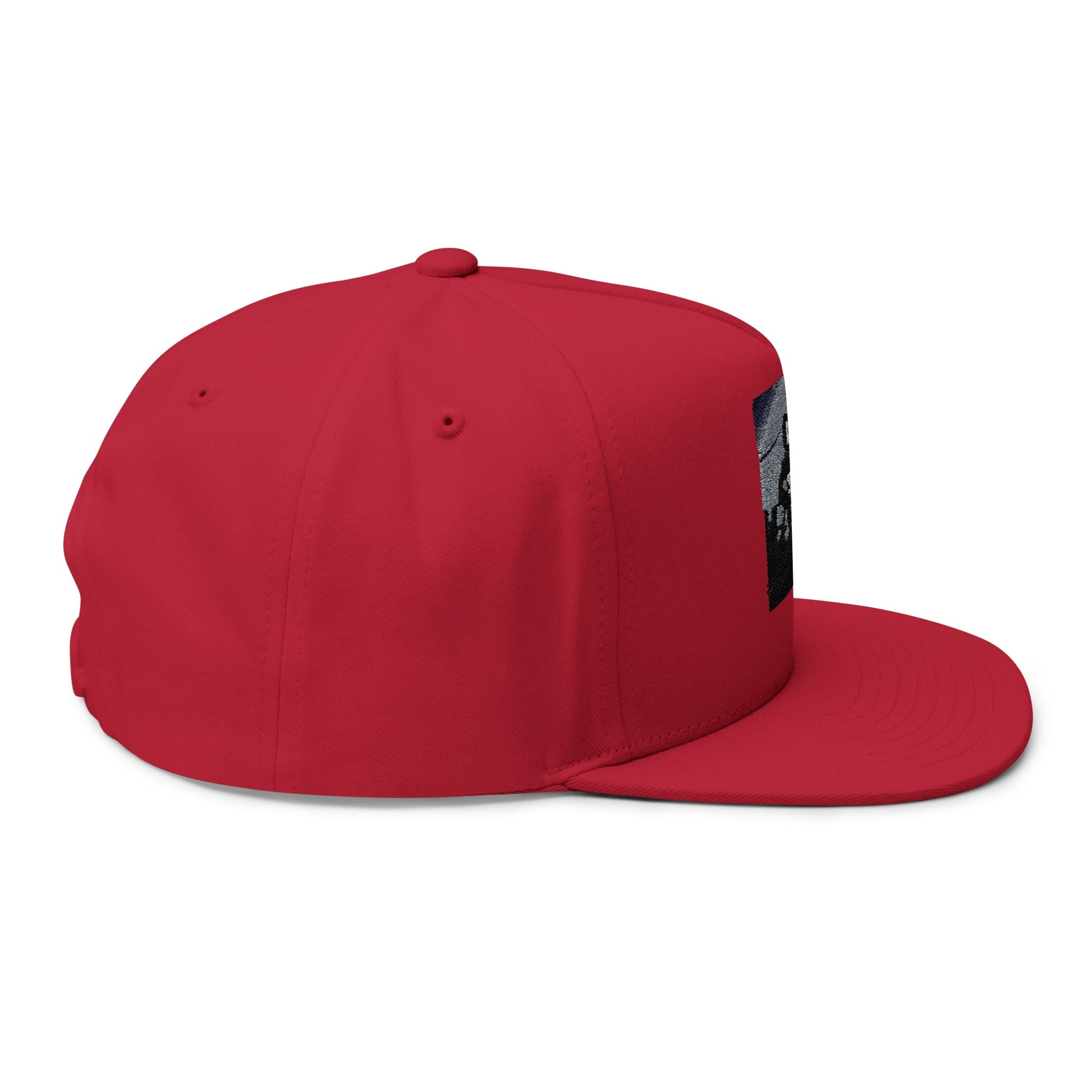 Flat Bill Cap — Embroidered Flat-Brim Hat