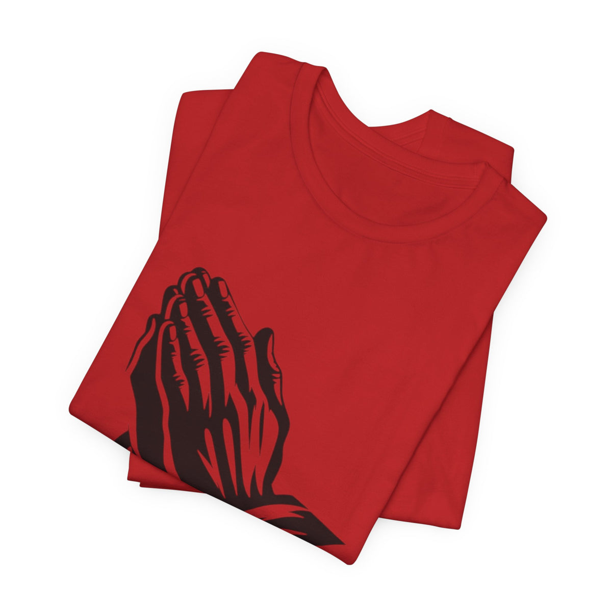 Prayer Hands &amp; Bible T-Shirt — Christian Faith Tee for Church, Prayer, Religious Gifts
