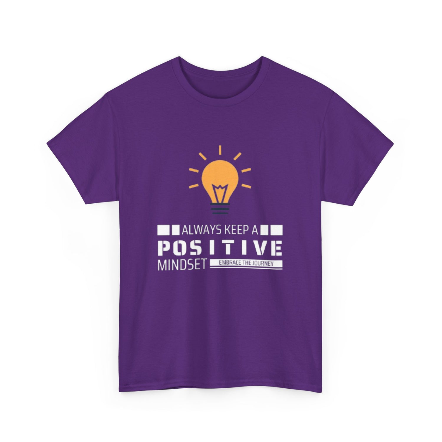 Unisex Heavy Cotton Tee - Positive Mindset Printed  T-Shirt - Comfortable Casual Wear Tee - Unique Graphic Tee - Gift
