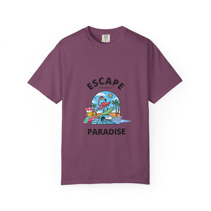 Escape Paradise Unisex Garment-Dyed T-shirt | Tropical Vibes Tee for Beach Lovers
