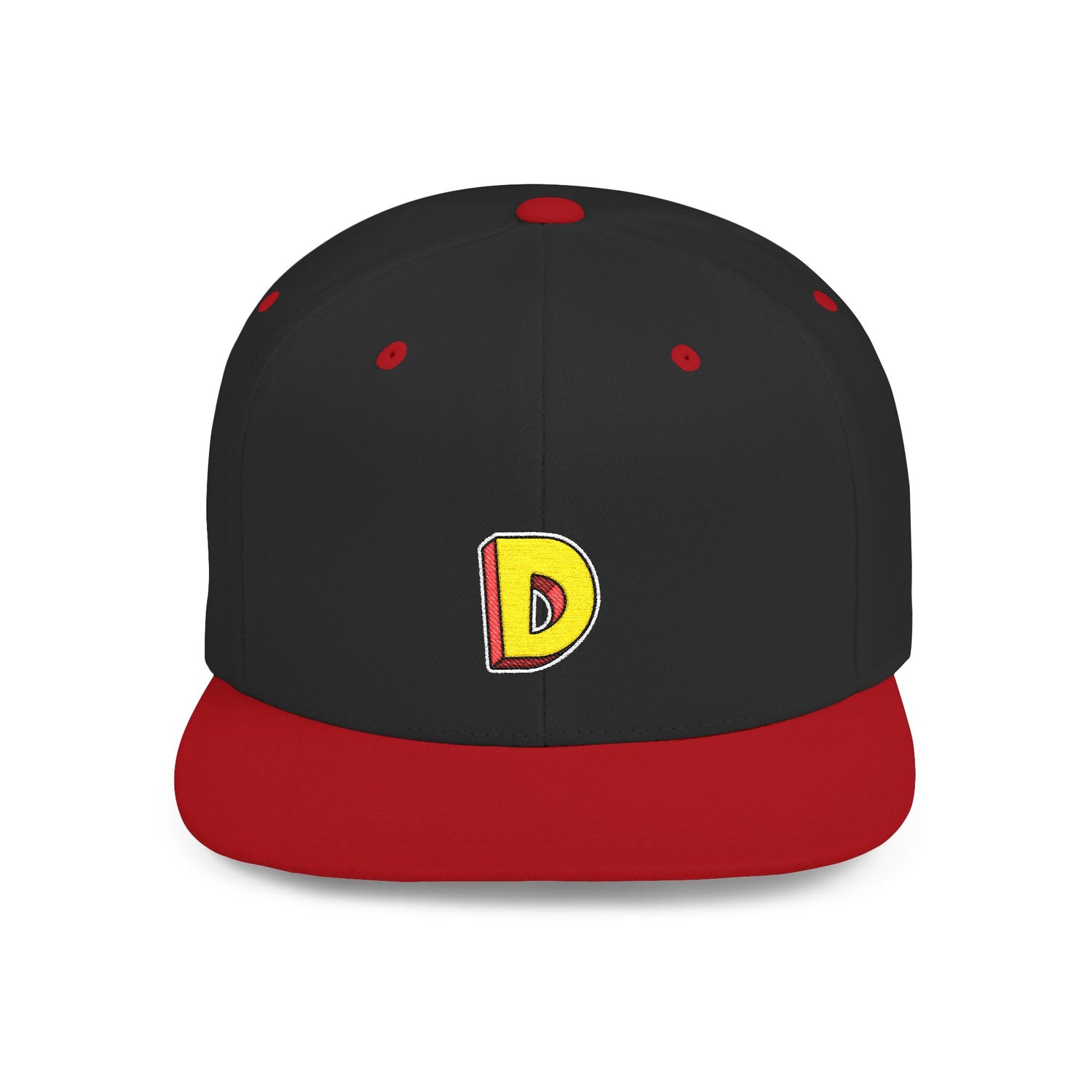 Flat Bill Snapback Cap - D represent Deron Cap, Hat with Letter Design, Baseball Cap for Men, Women and Kids, Adjustable Snapback Cap,