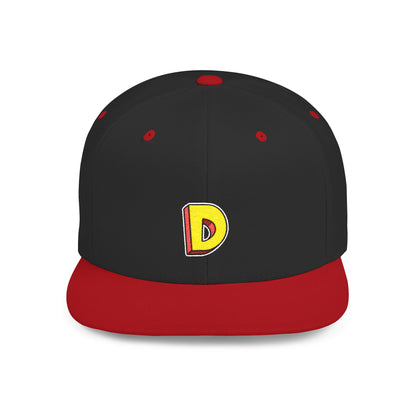 Flat Bill Snapback Cap - D represent Deron Cap, Hat with Letter Design, Baseball Cap for Men, Women and Kids, Adjustable Snapback Cap,