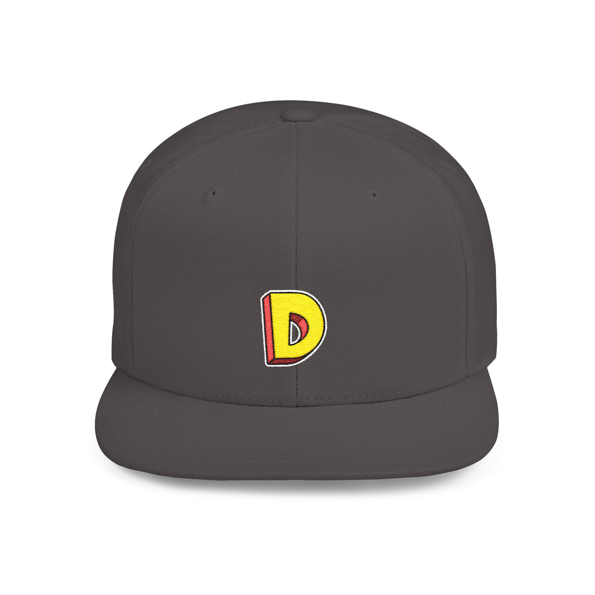 Flat Bill Snapback Cap - D represent Deron Cap, Hat with Letter Design, Baseball Cap for Men, Women and Kids, Adjustable Snapback Cap,