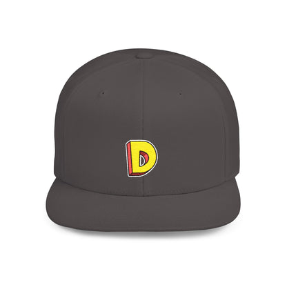 Flat Bill Snapback Cap - D represent Deron Cap, Hat with Letter Design, Baseball Cap for Men, Women and Kids, Adjustable Snapback Cap,