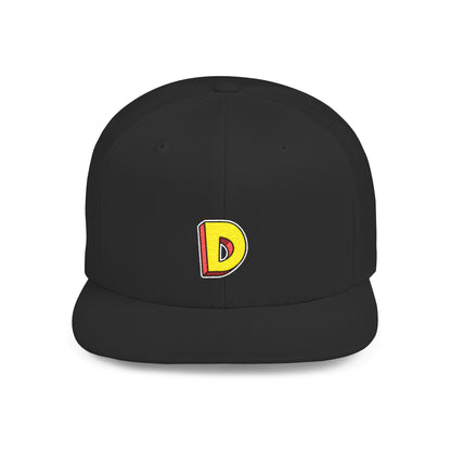 Flat Bill Snapback Cap - D represent Deron Cap, Hat with Letter Design, Baseball Cap for Men, Women and Kids, Adjustable Snapback Cap,