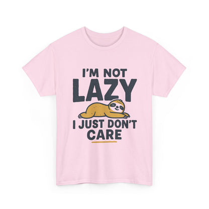 Lazy Sloth Unisex Tee, Funny Graphic T-Shirt, Perfect for Relaxation, Gifts for Friends, Cute Sloth Apparel