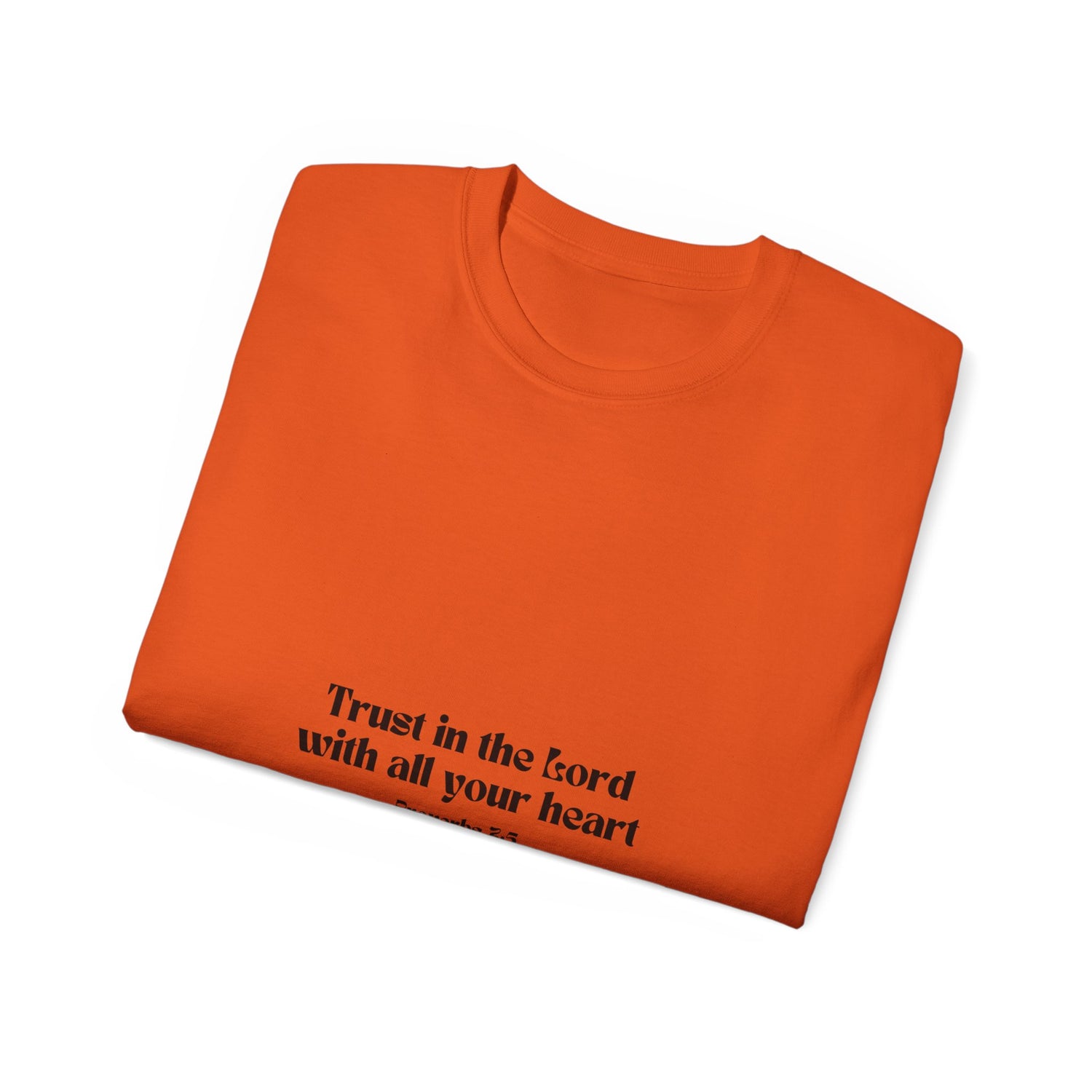 Inspirational Faith T-Shirt - Trust in the Lord with All Your Heart - Proverbs 3:5