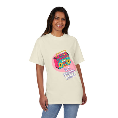 Old School Music Graphic T-Shirt - Retro Boombox Design