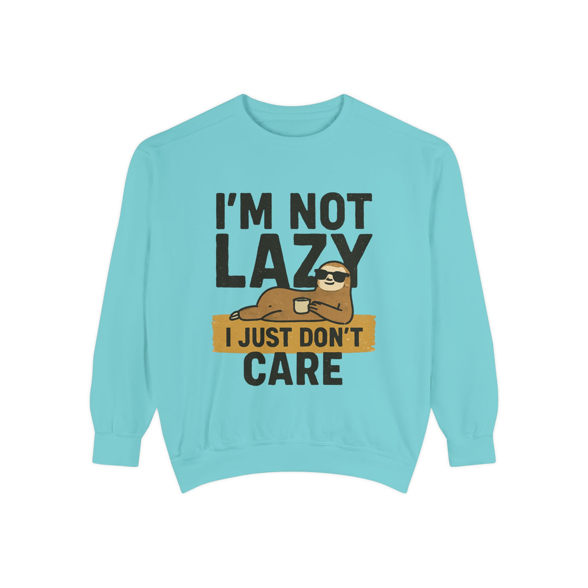 Lazy Sloth Sweatshirt - Relaxed Fit, Cozy Lounge Wear, Gift for Sloth Lovers, Funny Statement Apparel, Perfect for Relaxation Days