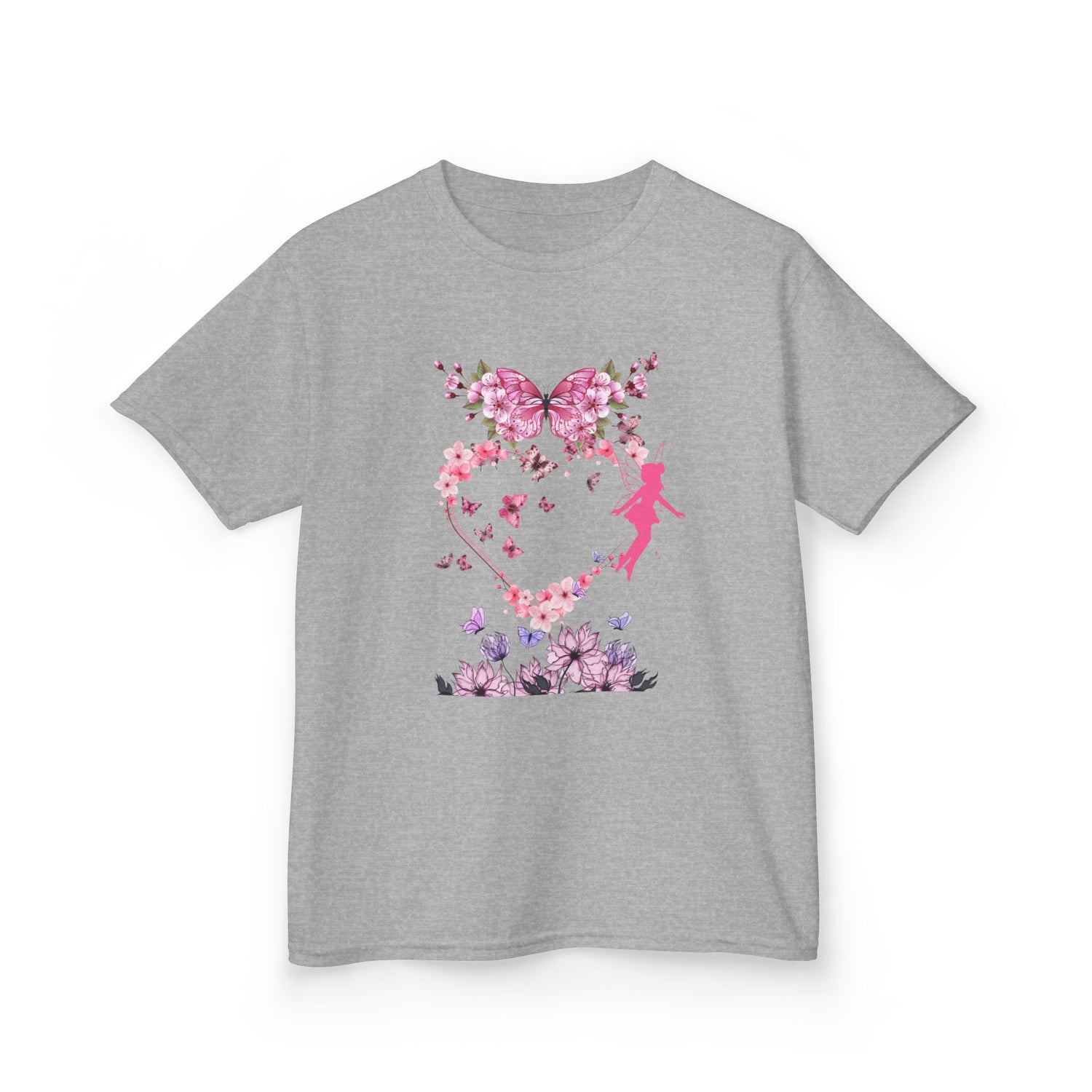 Floral Heart Kids Tee | Cute Floral T-Shirt for Kids, Gift for Birthdays, Spring Outfit, Family Photos, Casual Wear