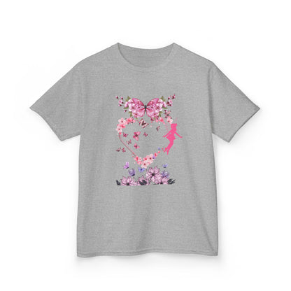Floral Heart Kids Tee | Cute Floral T-Shirt for Kids, Gift for Birthdays, Spring Outfit, Family Photos, Casual Wear