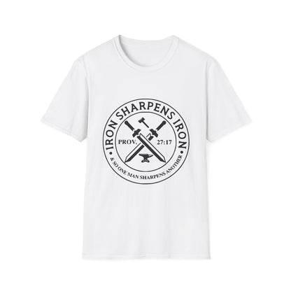 T-Shirt — "Iron Sharpens Iron" Christian Workout Tee (Prov. 27:17)