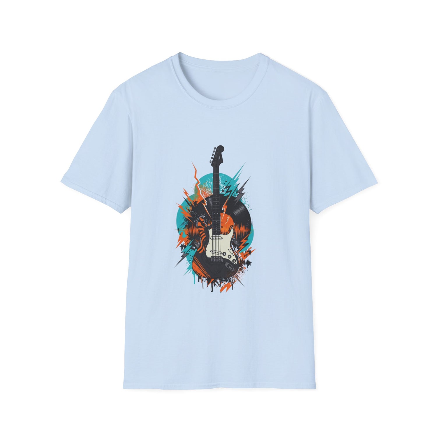 Rock &amp; Roll Guitar Unisex T-Shirt, Casual Music Tee, Gift for Musicians, Concert Outfit, Festival Apparel
