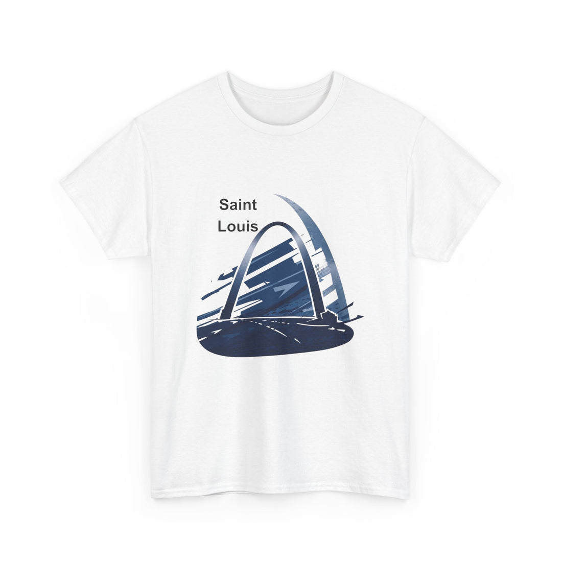 Saint Louis Graphic Unisex Heavy Cotton Tee, Casual T-Shirt, Travel Souvenir, Gift for Locals, Vintage Style Tee, St. Louis Pride Merch