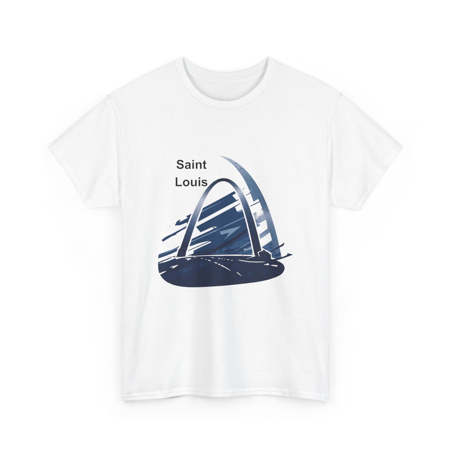 Saint Louis Graphic Unisex Heavy Cotton Tee, Casual T-Shirt, Travel Souvenir, Gift for Locals, Vintage Style Tee, St. Louis Pride Merch