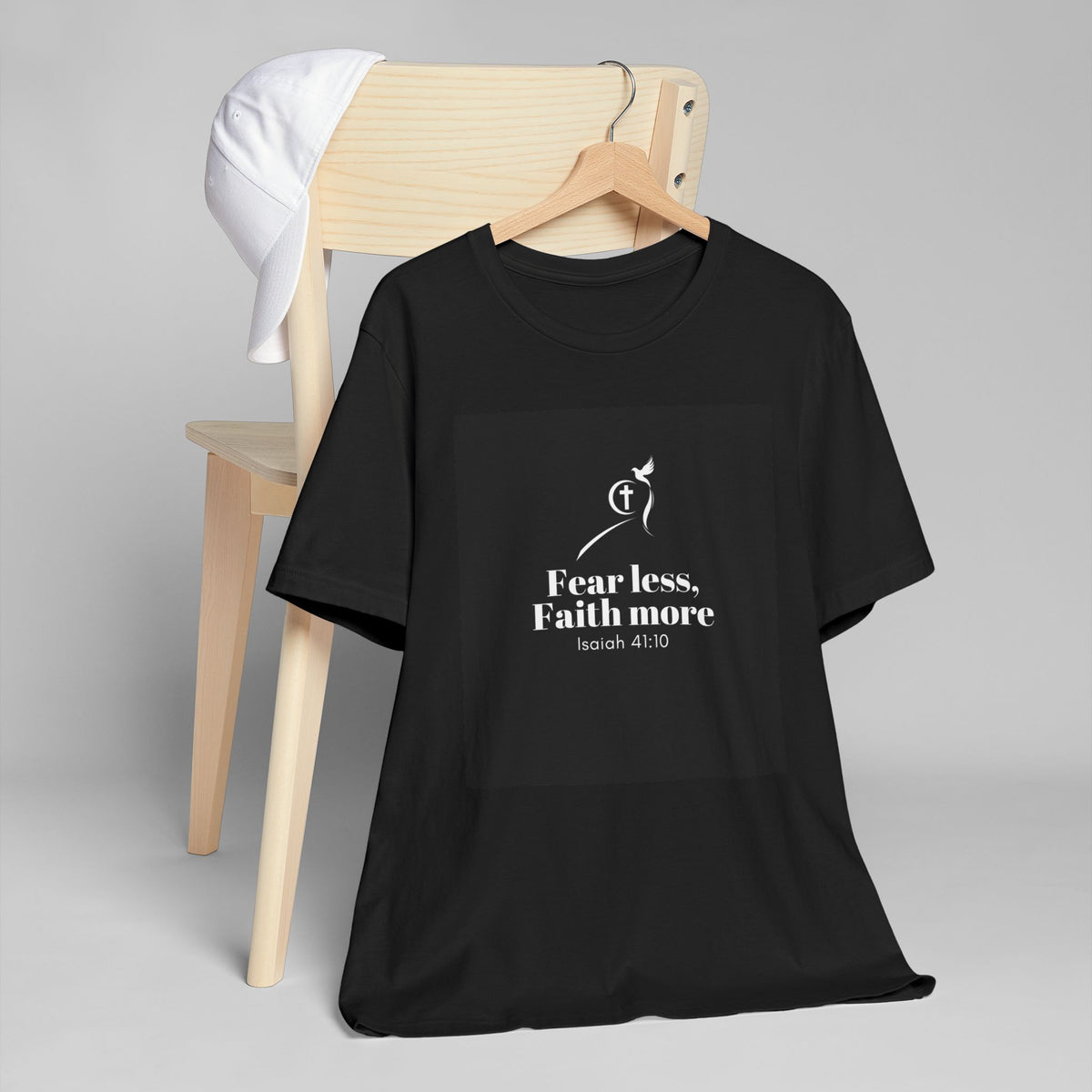 Fear Less, Faith More Unisex Jersey T-Shirt - Inspirational Christian Tee