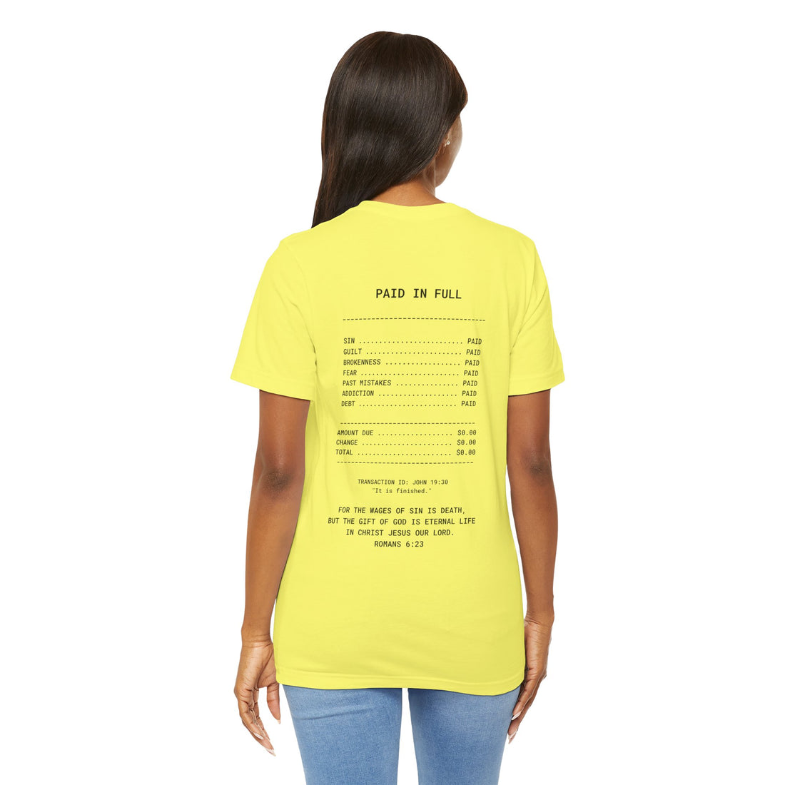 Paid in Full Unisex Jersey Tee - Inspirational Short Sleeve Shirt