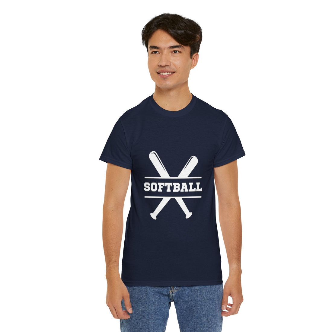 Unisex Heavy Cotton Tee - Softball Printed T-Shirt