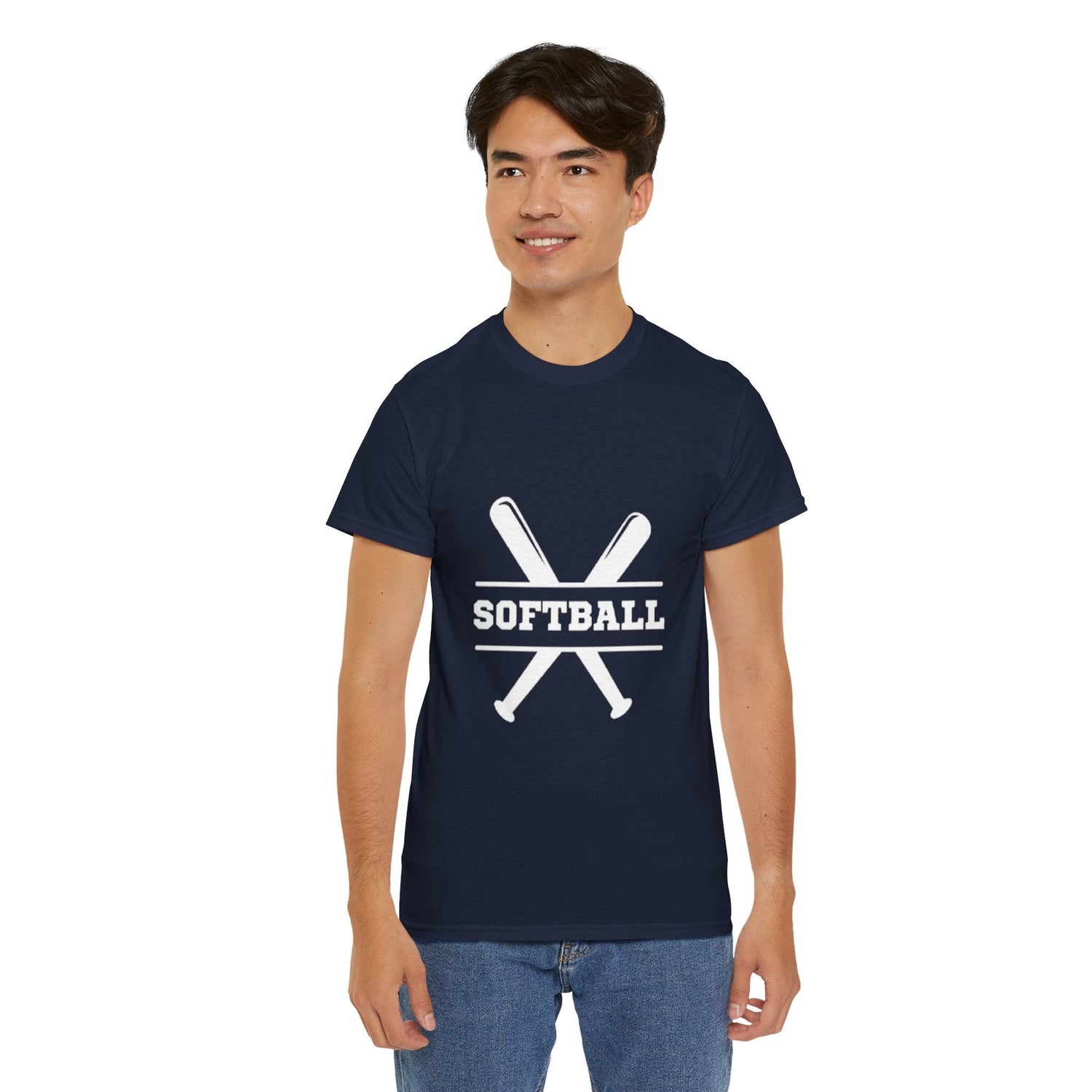Unisex Heavy Cotton Tee - Softball Printed T-Shirt