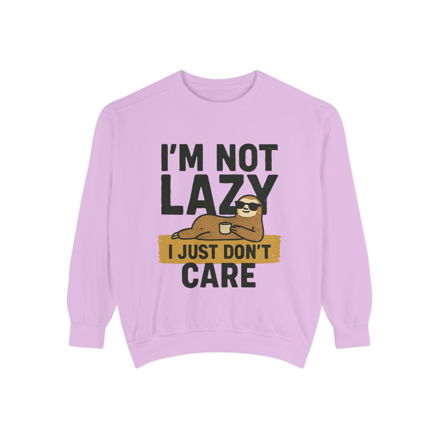 Lazy Sloth Sweatshirt - Relaxed Fit, Cozy Lounge Wear, Gift for Sloth Lovers, Funny Statement Apparel, Perfect for Relaxation Days
