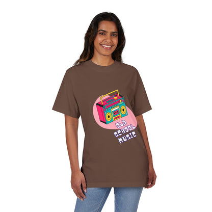 Old School Music Graphic T-Shirt - Retro Boombox Design